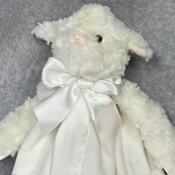 Bearington Baby Teddy Bear Plush Large Lovey Security Blanket White Embroidered - Picture 4 of 12